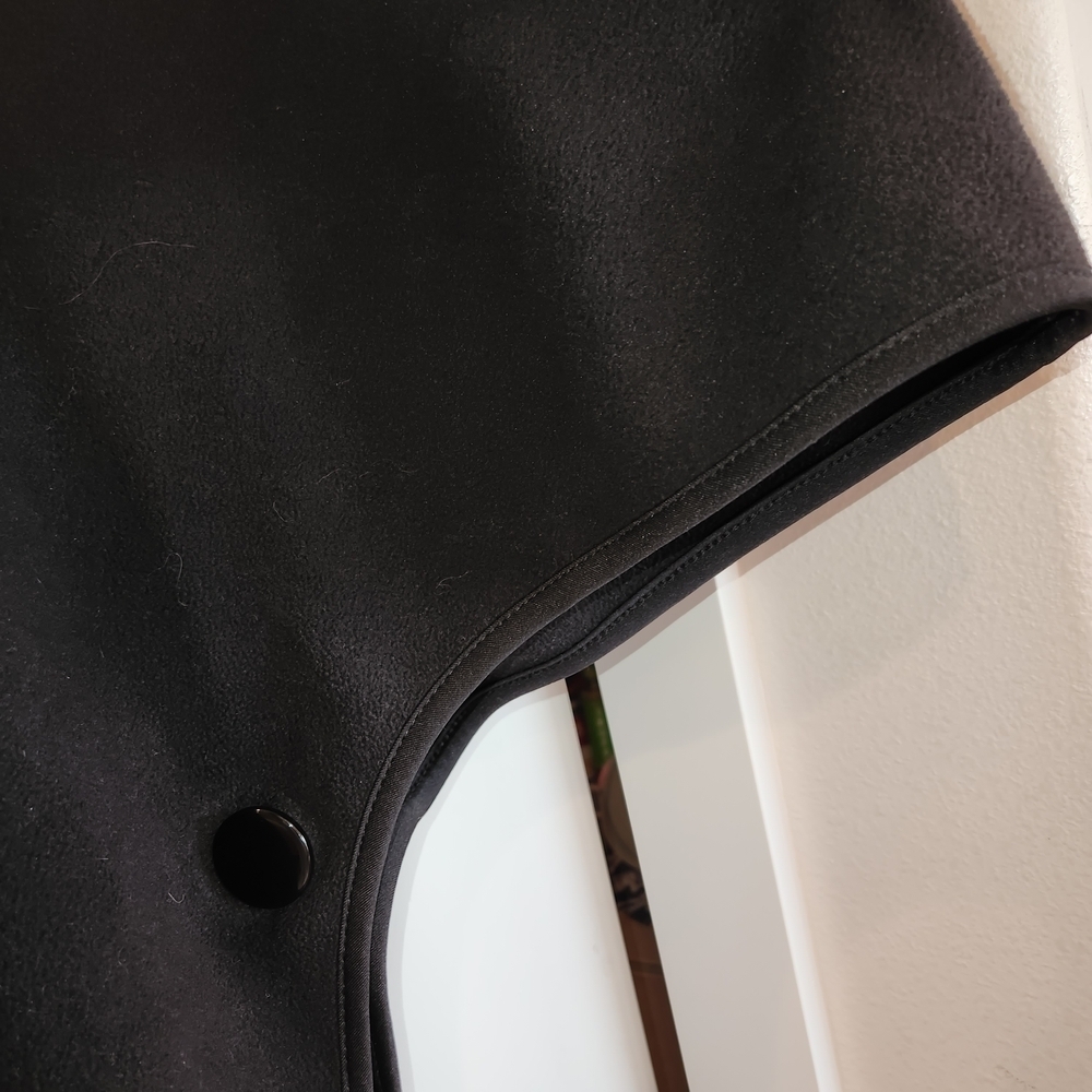 Fenn Wright Manson Size 3X Black Funnel Neck Cape/Poncho Classic Minimalist Soft - Picture 5 of 9